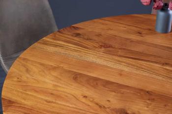 ronde eetkamertafel massief acaciahout 130 cm