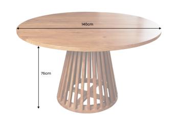 ronde eetkamertafel massief acaciahout 140 cm