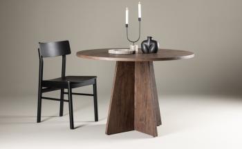 ronde eettafel mokkabruin 110 cm