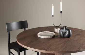 ronde eettafel mokkabruin 110 cm