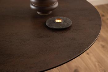 Ronde eetkamertafel roestbruin keramiek 119cm
