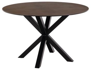Ronde eetkamertafel roestbruin keramiek 119cm