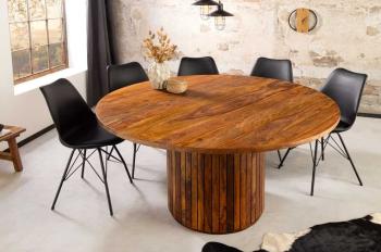 Eettafel rond sheeshamhout 120 cm