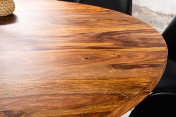 Eettafel rond sheeshamhout 120 cm