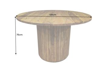 Eettafel rond sheeshamhout 120 cm