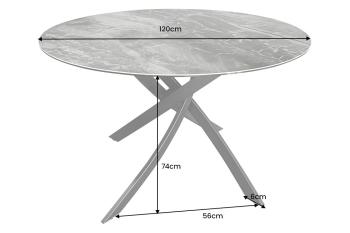 ronde tafel taupe keramiek 120 cm