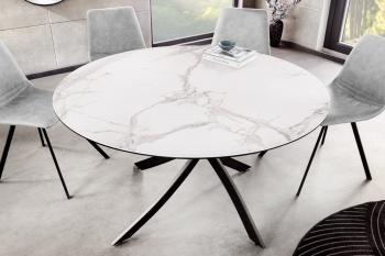 ronde tafel wit keramiek 120 cm