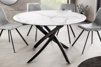 ronde tafel wit keramiek 120 cm