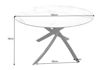 ronde tafel wit keramiek 120 cm