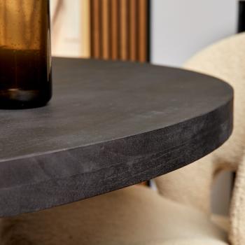 Ronde tafel zwart mango 120 cm