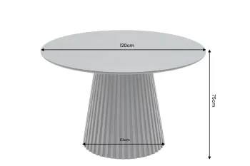 Ronde eettafel zwart eiken 120 cm