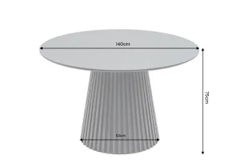 Ronde eettafel zwart eiken 140 cm