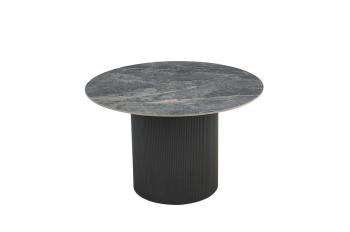 Ronde tafel donkergrijs keramiek marmerlook 120 cm