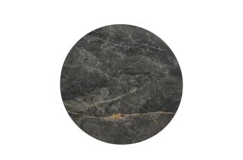 Ronde tafel donkergrijs keramiek marmerlook 120 cm