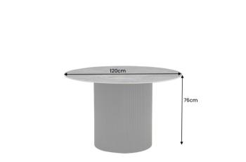 Ronde tafel donkergrijs keramiek marmerlook 120 cm