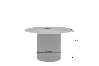 Ronde tafel donkergrijs keramiek marmerlook 120 cm