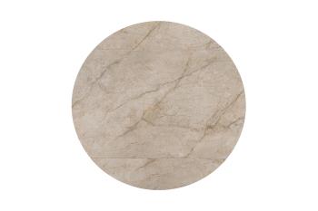 Uitschuifbare ovale eettafel beige glanzend keramiek 140 cm