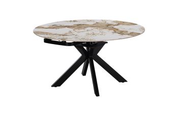 Uitschuifbare ovale ronde eettafel 140 cm