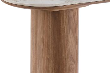 sidetable beige keramiek bruine poten 120 cm