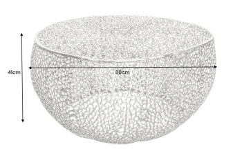 Leaf salontafel zilver 80 cm