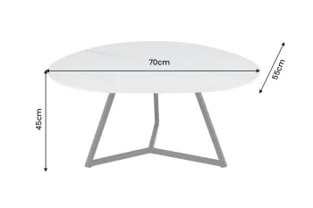 salontafel set wit keramiek 90 en 70 cm