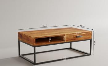 moderne salontafel mangohout 110 cm