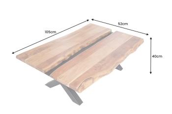 Salontafel acaciahout boomstamranden 105 cm