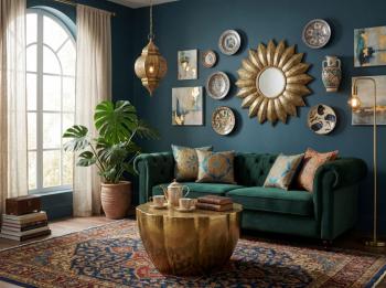 salontafel bloemvorm goud 60 cm