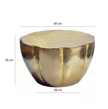 salontafel bloemvorm goud 60 cm