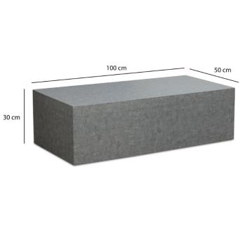 Salontafel blok grijs betonlook 100 cm