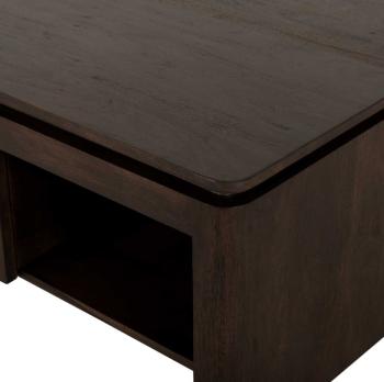 Salontafel vierkant donkerbruin mangohout 80 cm