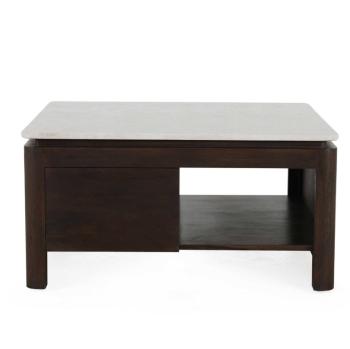 Salontafel vierkant donkerbruin mangohout 80 cm