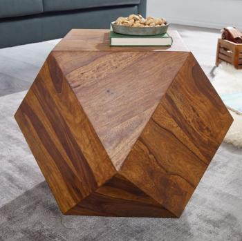 Salontafel diamant sheeshamhout bruin