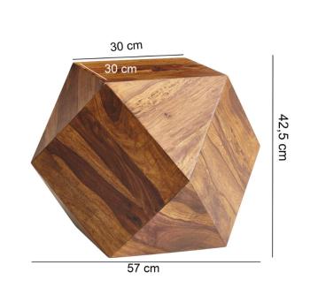 Salontafel diamant sheeshamhout bruin
