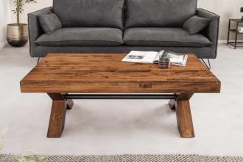 Robuuste salontafel donkerbruin 110 cm