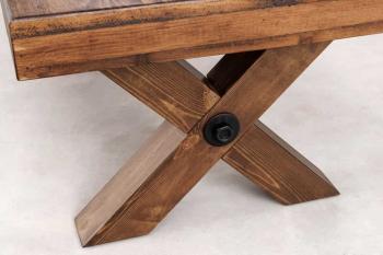 Robuuste salontafel donkerbruin 110 cm
