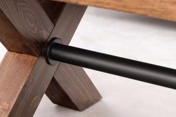 Robuuste salontafel donkerbruin 110 cm