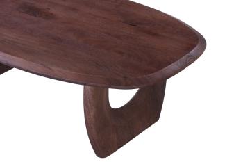 Salontafel massief mangohout donkerbruin 130 cm