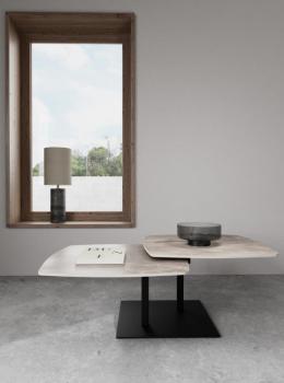 Salontafel grijs keramiek draaibaar