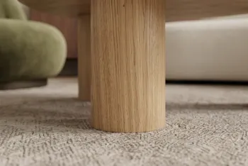 Salontafel eikenlook met travertin keramiek 110 cm