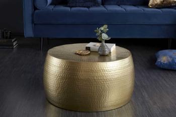 Salontafel goud hamerslag 60 cm