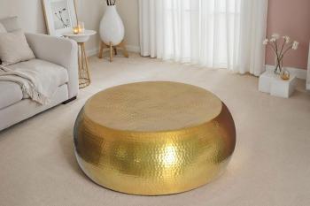 Salontafel goud hamerslag 80 cm
