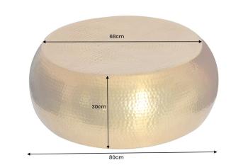 Salontafel goud hamerslag 80 cm