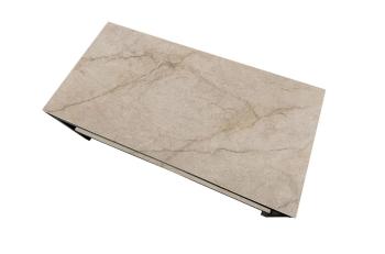 salontafel keramiek beige met verstelbaar tafelblad 120 cm
