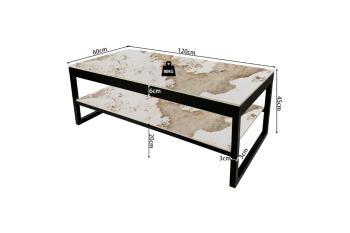 salontafel keramiek pandora met verstelbaar tafelblad 120 cm