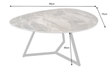 salontafel taupe marmer optiek 90cm
