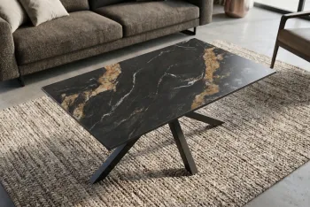 salontafel zwart bruin keramiek 100 cm