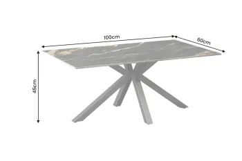 salontafel zwart bruin keramiek 100 cm