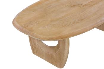 Salontafel massief mangohout licht amandel kleur 130 cm