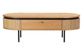 Ovale salontafel eiken 120 cm